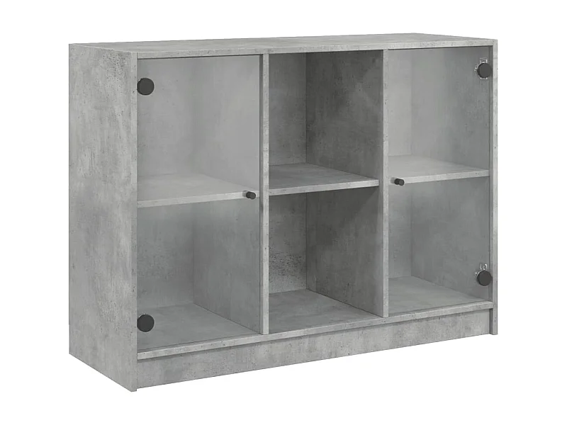 Buffet gris béton 102x37x75,5 bois d'ingénierie