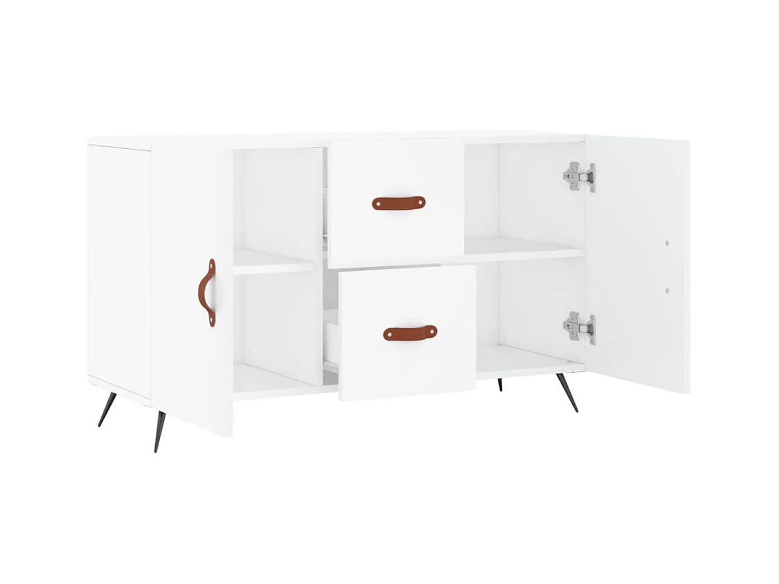 Buffet blanc 100x36x60 bois d'ingénierie