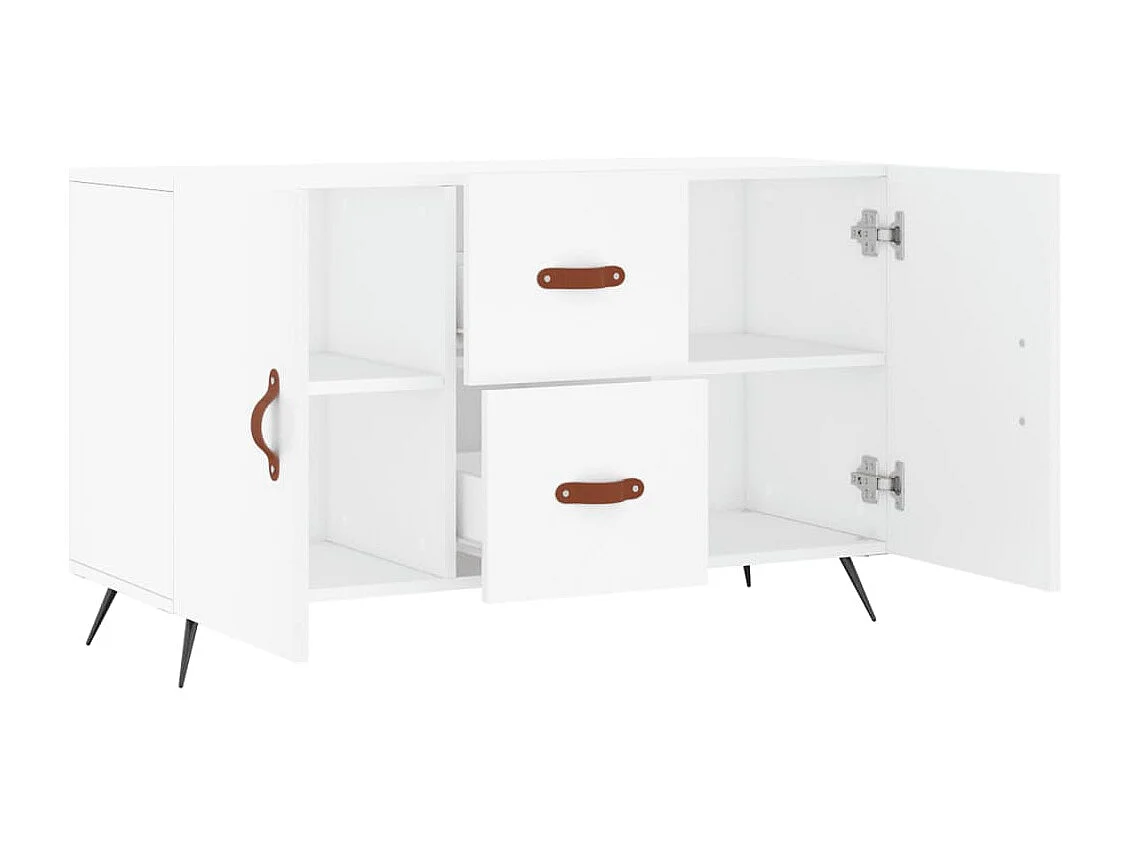 Buffet blanc 100x36x60 bois d'ingénierie
