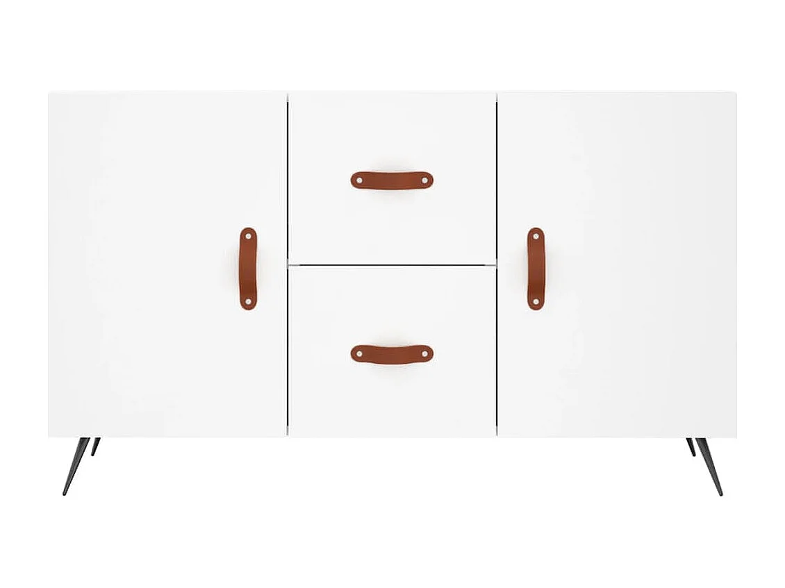 Buffet blanc 100x36x60 bois d'ingénierie