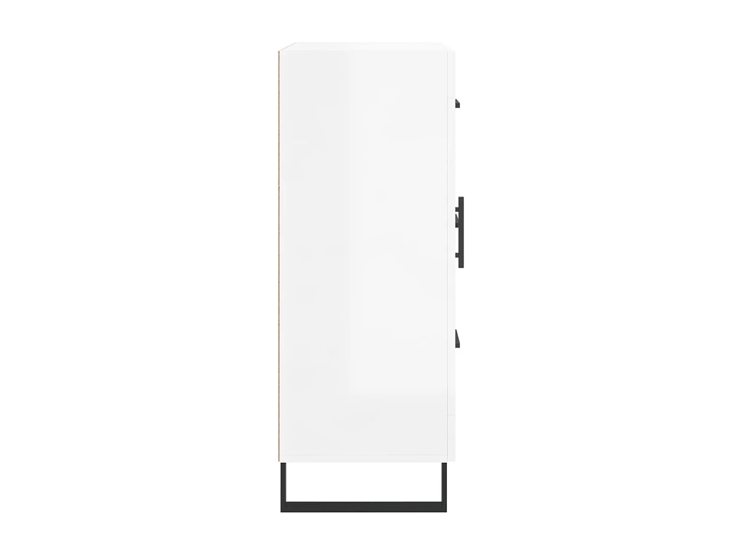 Buffet Blanc brillant 69,5x34x90 Bois d'ingénierie