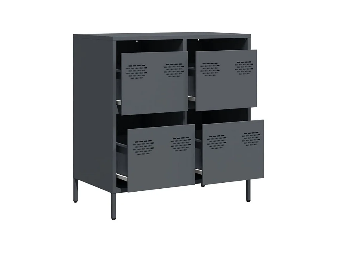 Buffet anthracite 68x39x73,5 acier laminé à froid