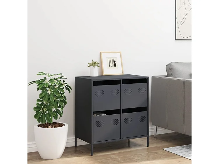 Buffet anthracite 68x39x73,5 acier laminé à froid