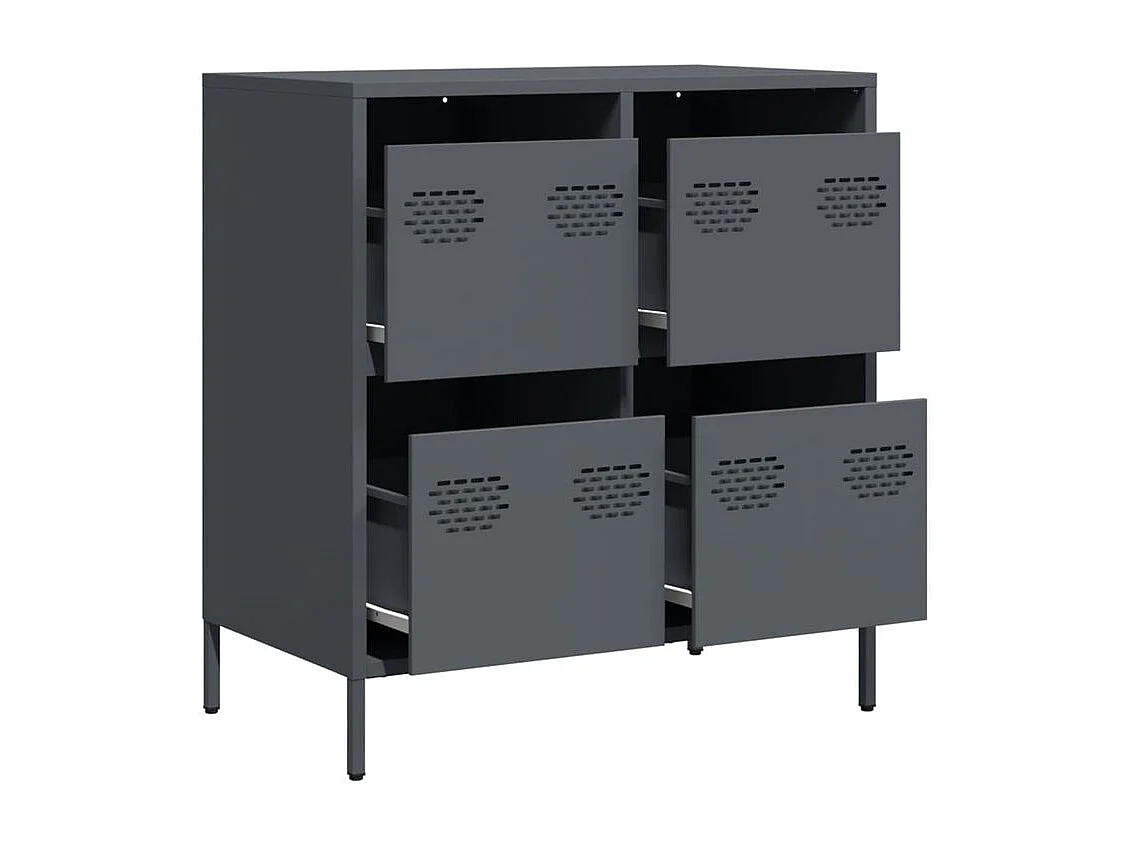 Buffet anthracite 68x39x73,5 acier laminé à froid