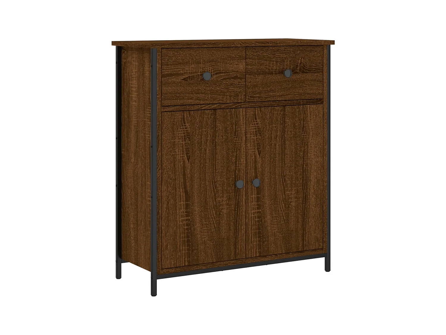 Buffet chêne marron 70x30x80 bois d'ingénierie