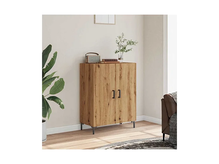 Buffet chêne artisanal 69,5x34x90 bois d'ingénierie