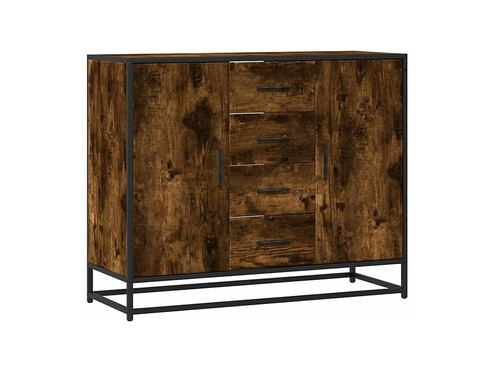 Buffet chêne fumé 92x35x76 bois d'ingénierie