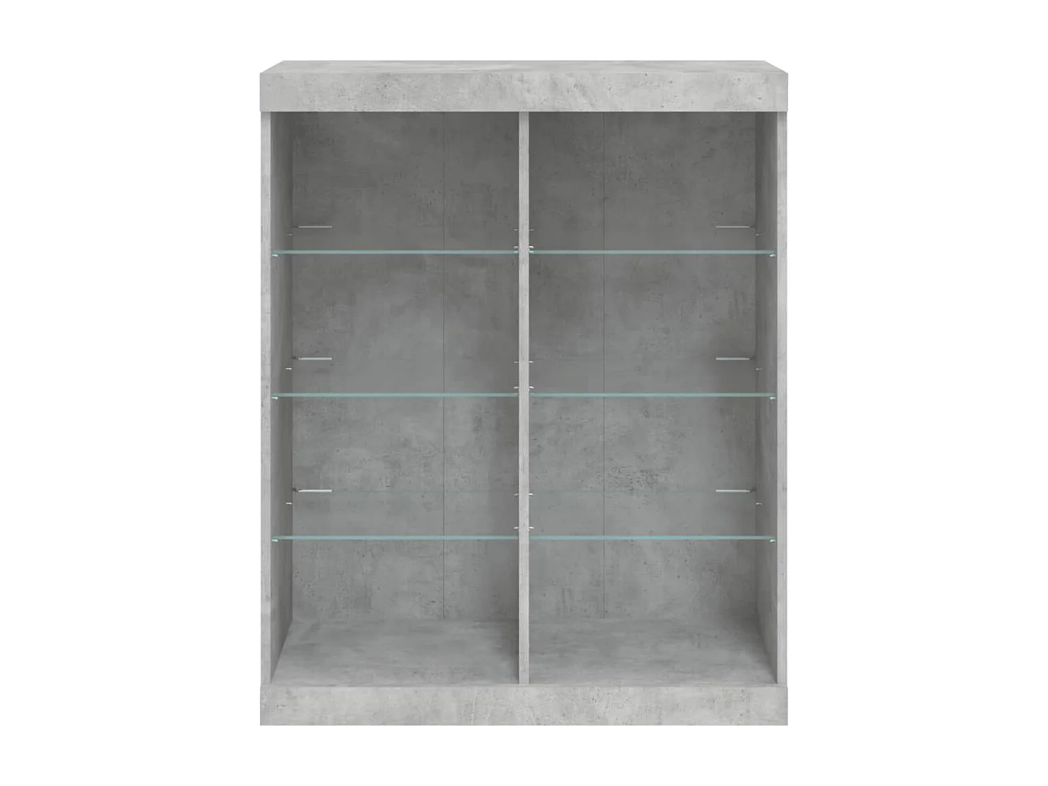 Buffet avec lumières LED gris béton 81x37x100