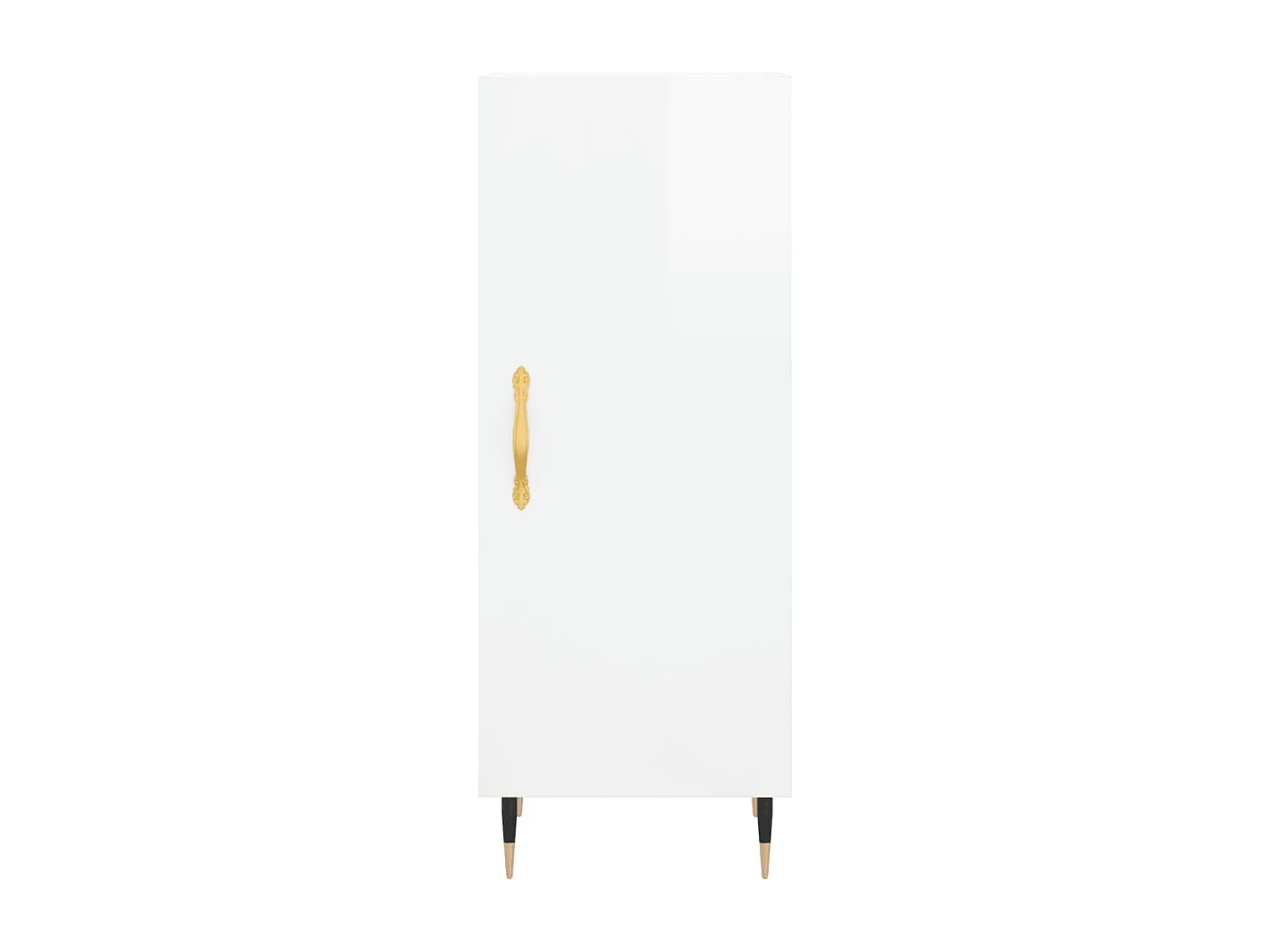 Buffet Blanc brillant 34,5x34x90 Bois d'ingénierie