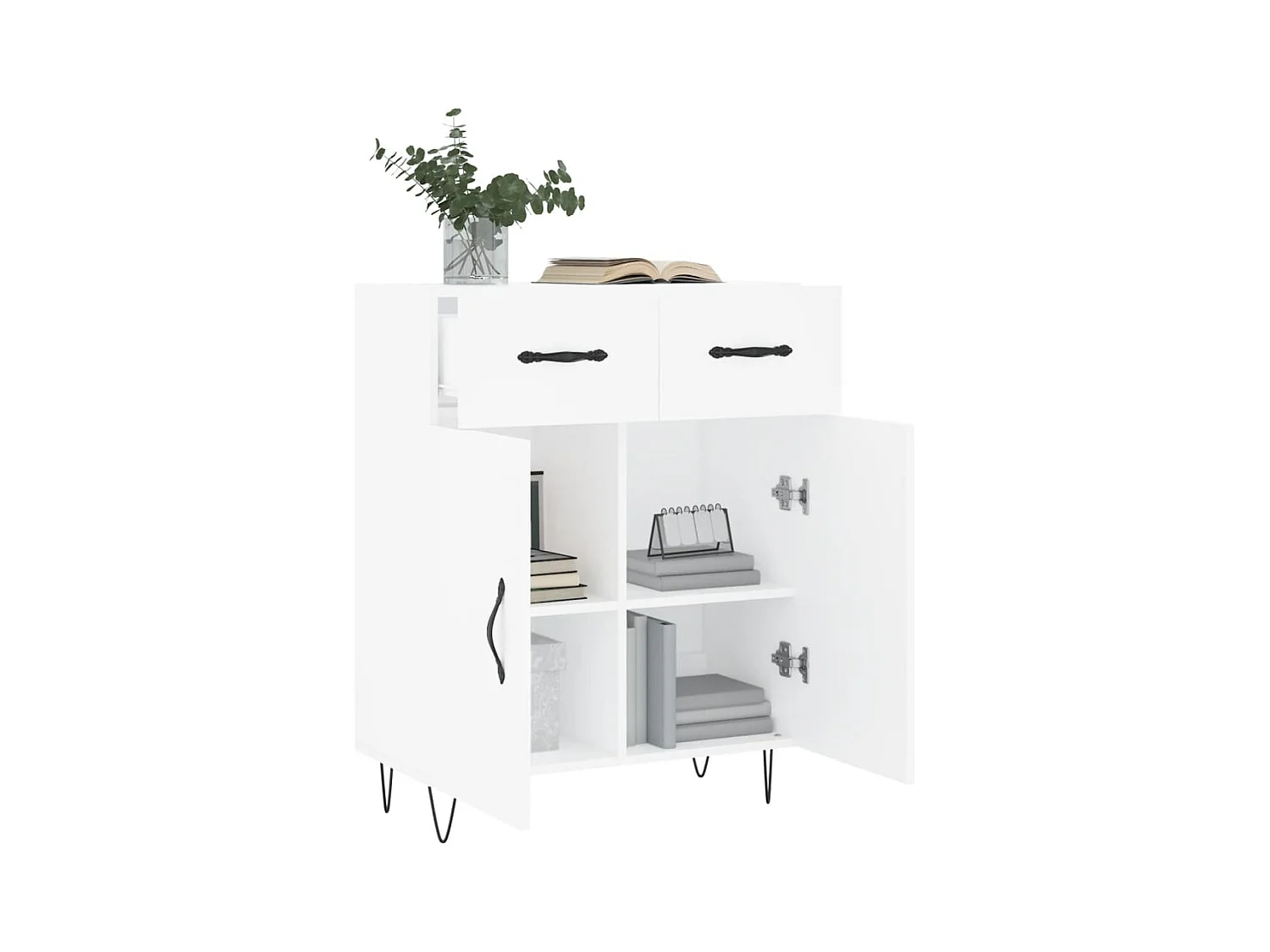 Buffet blanc 69,5x34x90 bois d'ingénierie