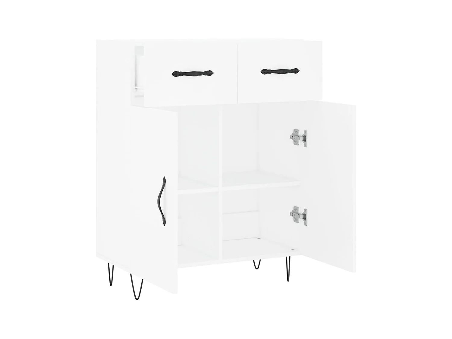 Buffet blanc 69,5x34x90 bois d'ingénierie