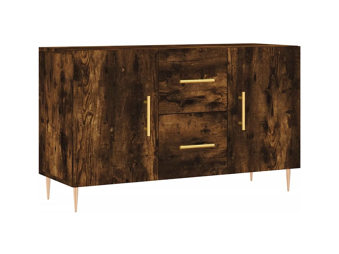 Buffet chêne fumé 100x36x60 bois d'ingénierie