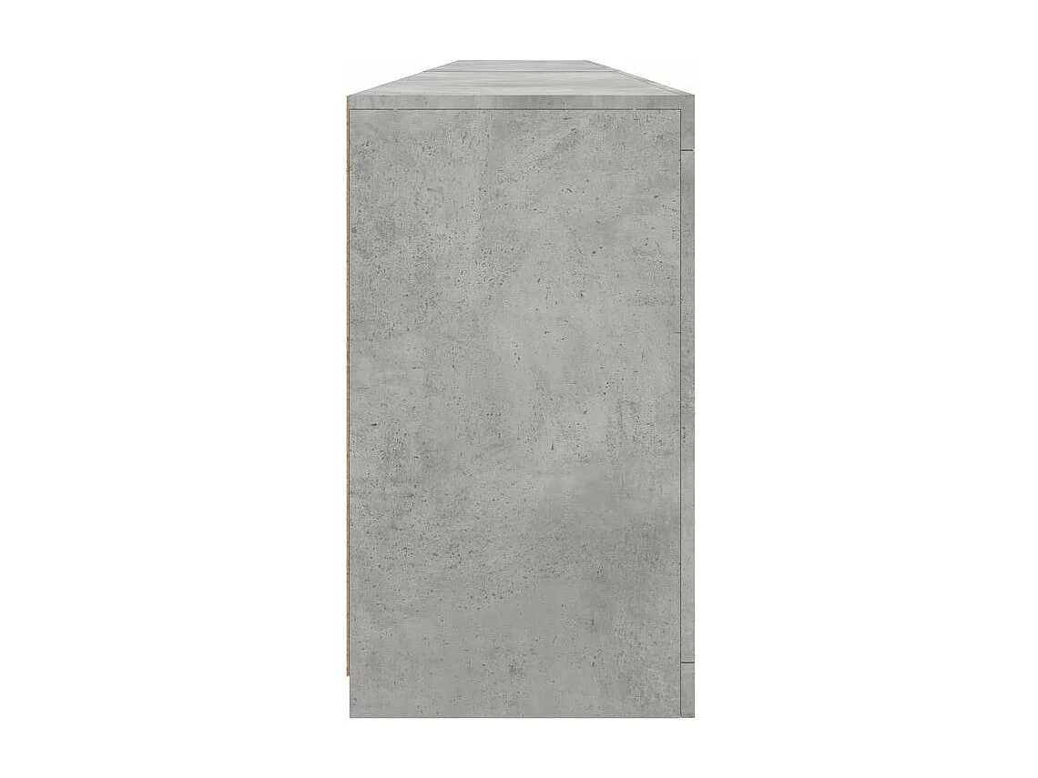 Buffet avec lumières LED gris béton 283x37x67
