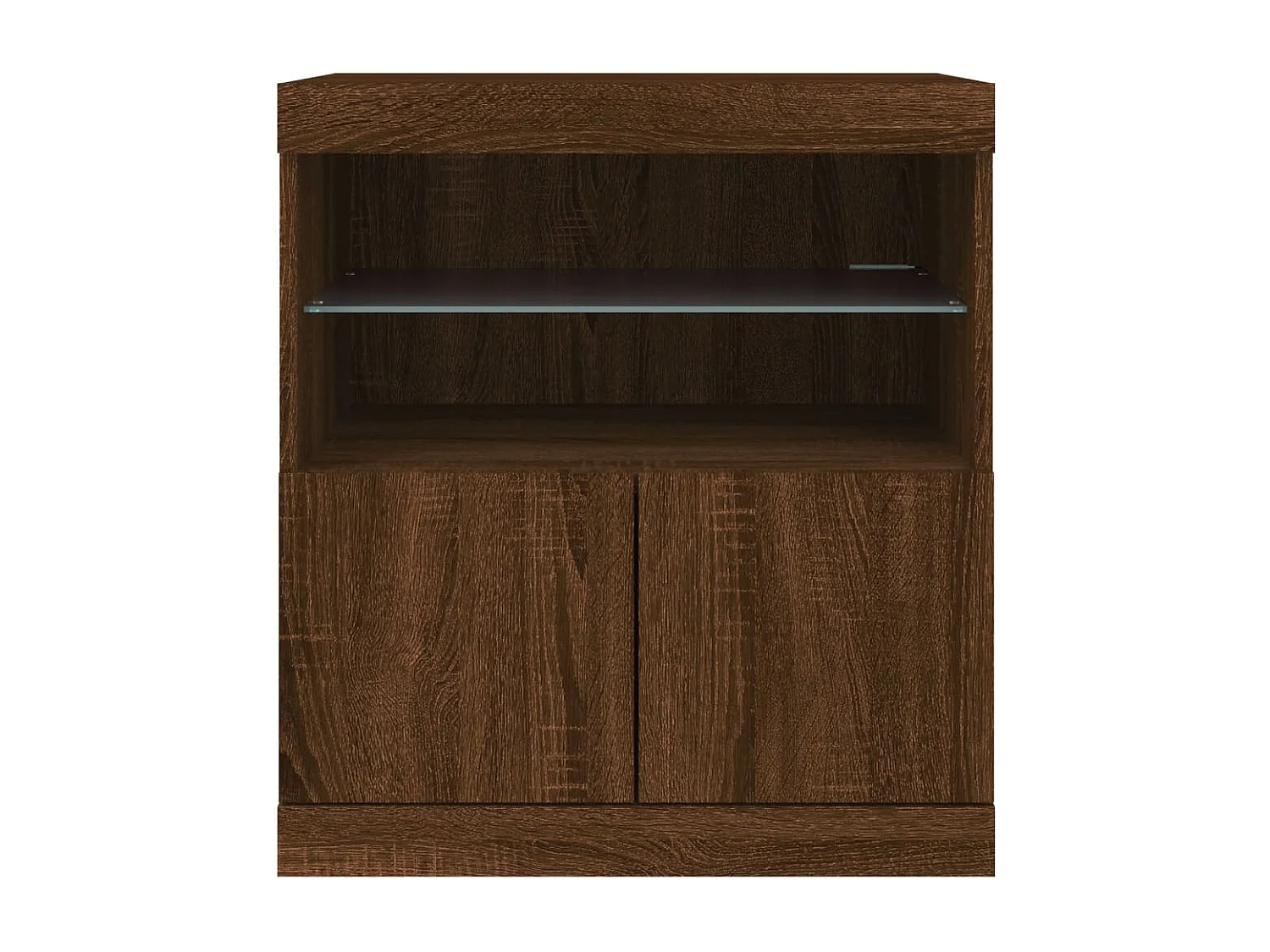 Buffet avec lumières LED chêne marron 60x37x67