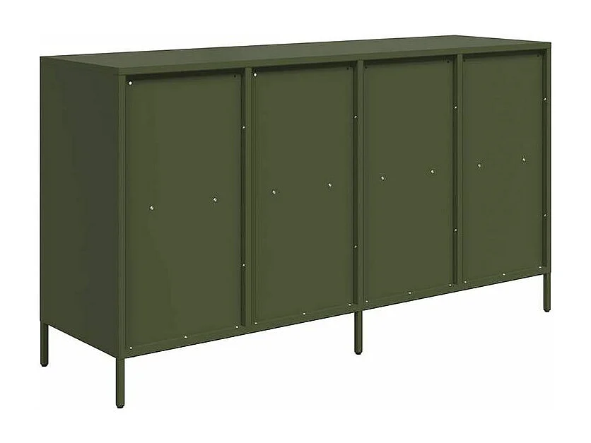Buffet vert olive 135x39x73,5 acier laminé à froid