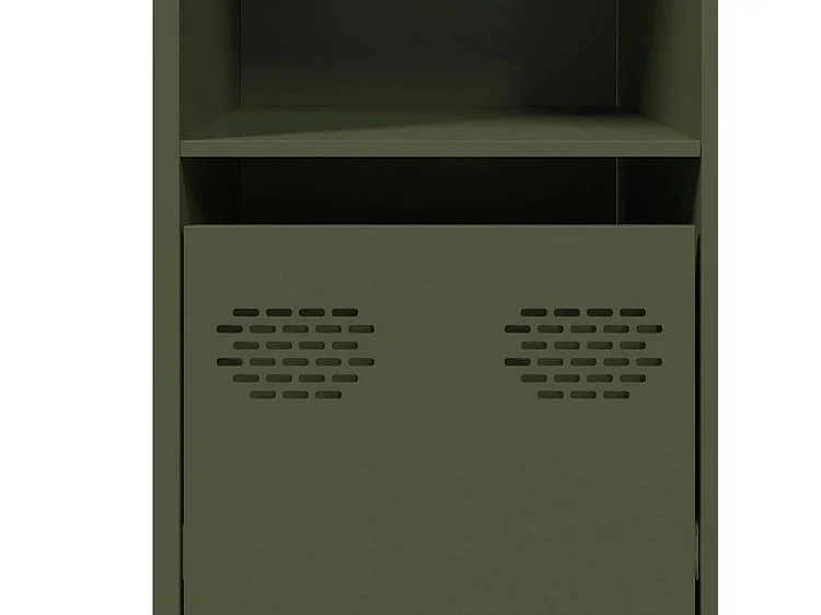 Buffet vert olive 135x39x73,5 acier laminé à froid