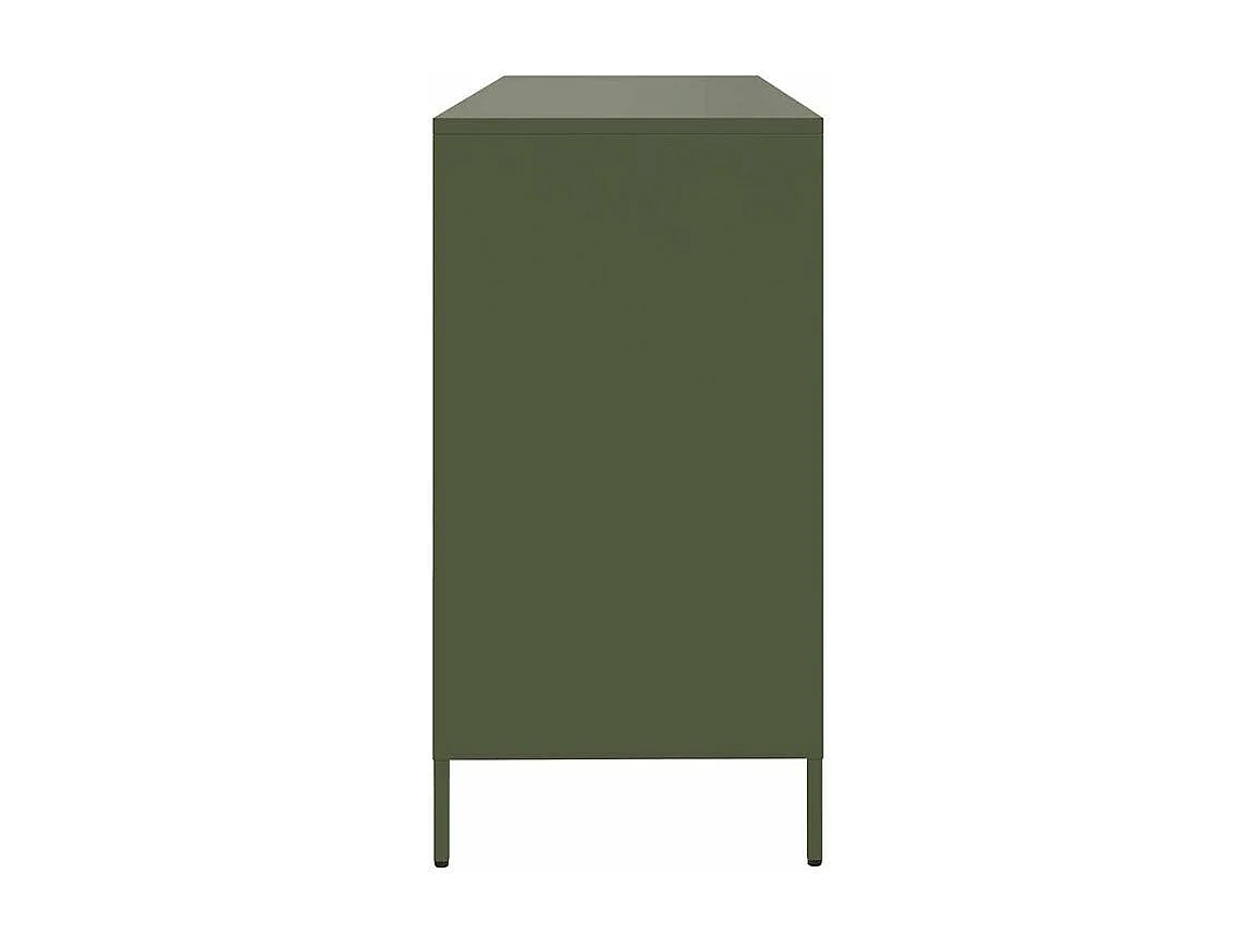 Buffet vert olive 135x39x73,5 acier laminé à froid