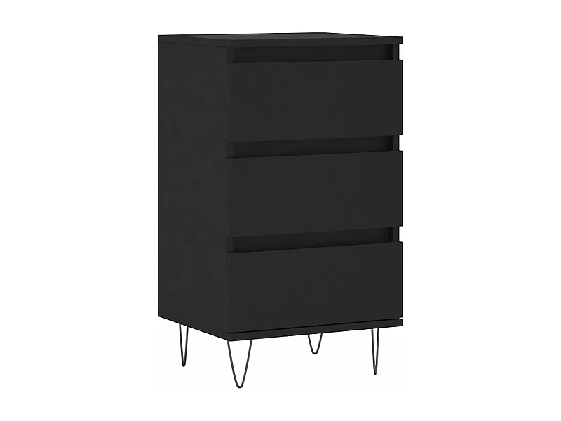 Buffet noir 40x35x70 bois d’ingénierie