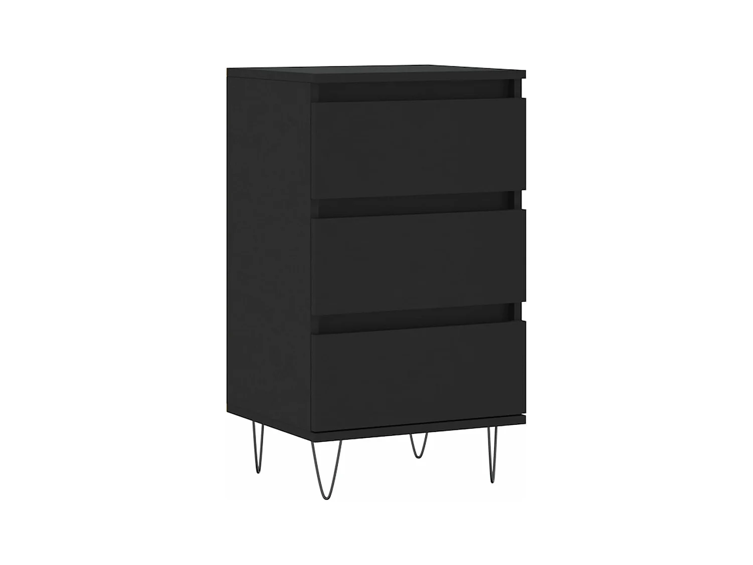 Buffet noir 40x35x70 bois d’ingénierie
