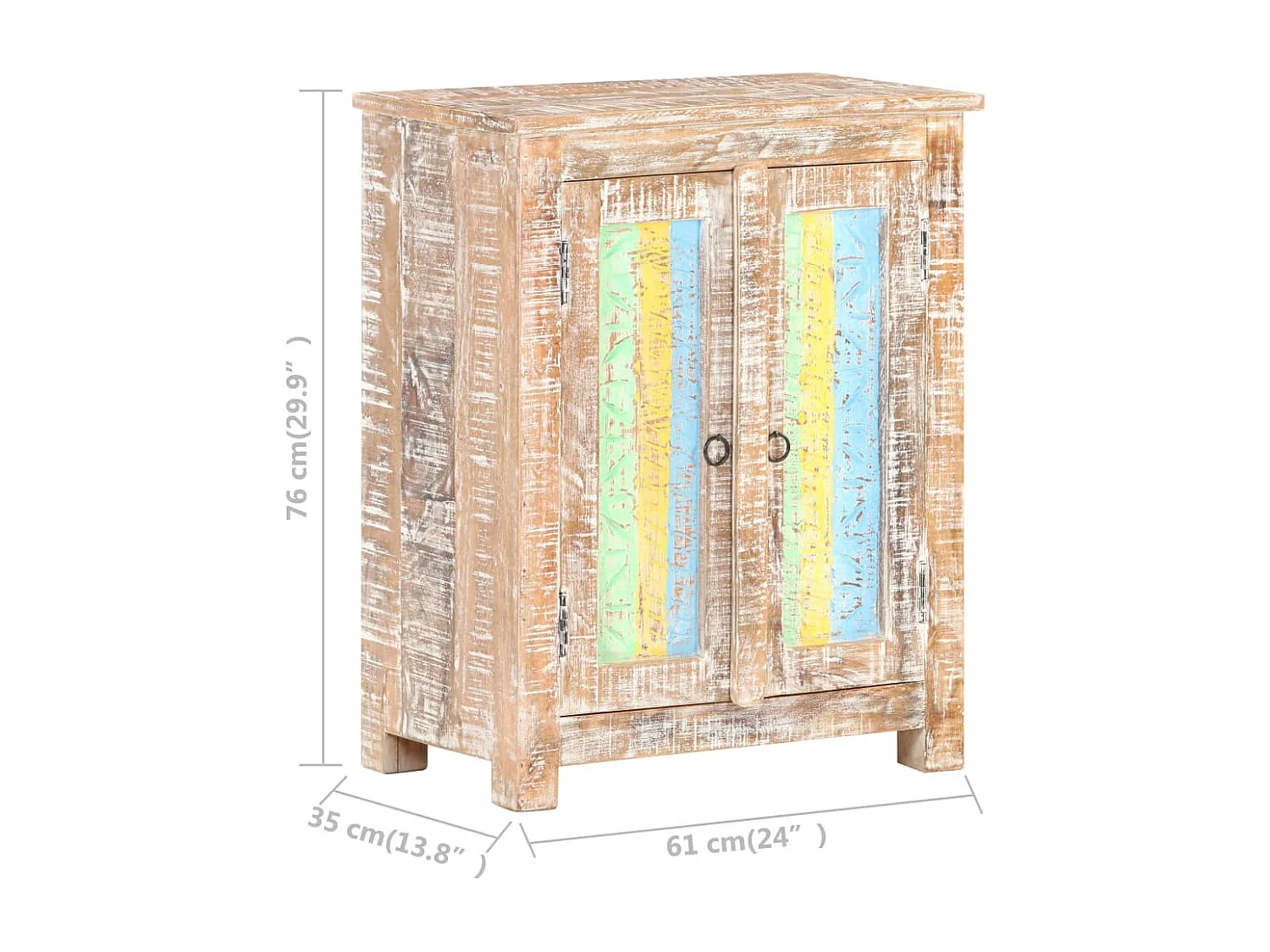 Buffet 61x35x76 Bois d'acacia brut