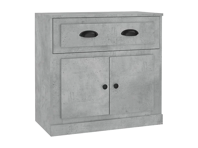 Buffet gris béton 70x35,5x67,5 bois d'ingénierie