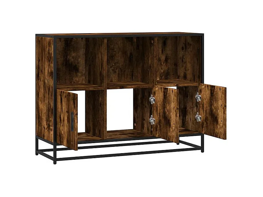 Buffet chêne fumé 100x35x76 bois d'ingénierie