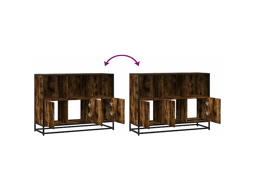 Buffet chêne fumé 100x35x76 bois d'ingénierie
