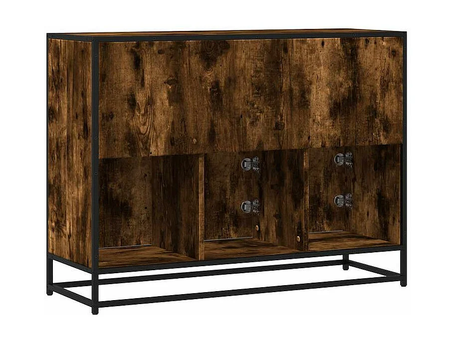 Buffet chêne fumé 100x35x76 bois d'ingénierie