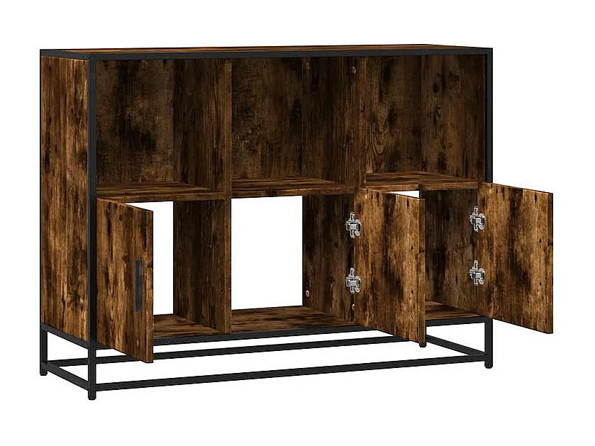 Buffet chêne fumé 100x35x76 bois d'ingénierie