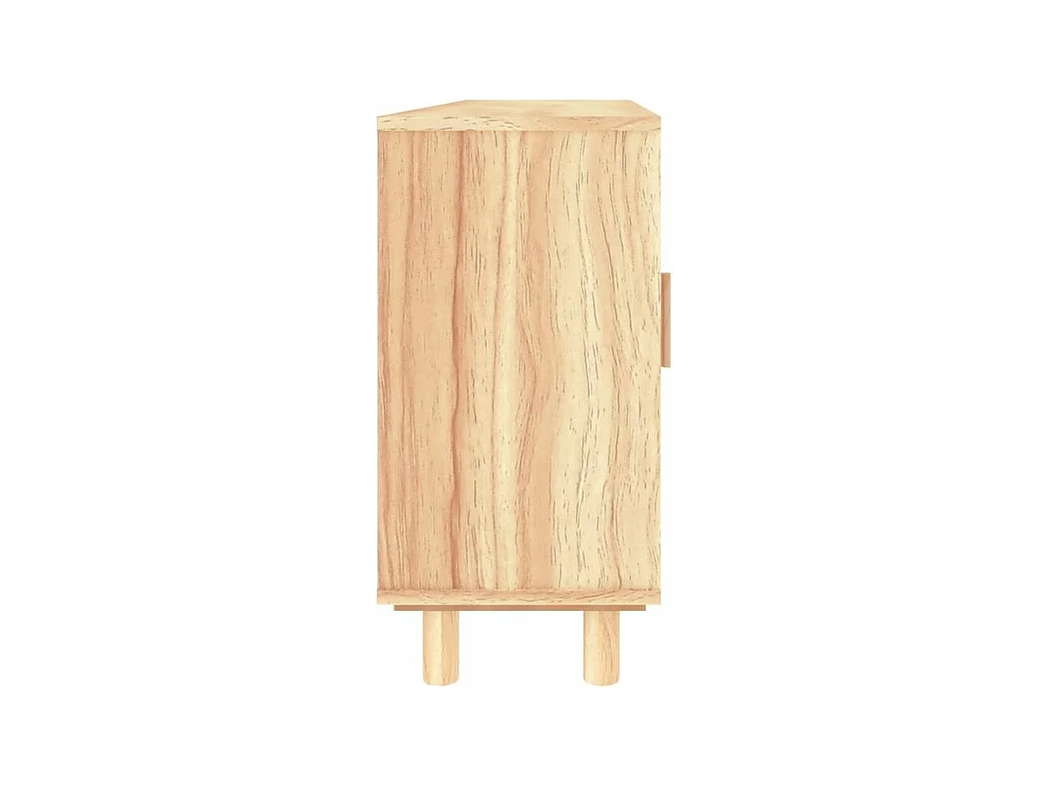 Buffet en bois avec 2 portes en Rotin naturel 105cm - Modèle Kaliga-Couleur Naturel