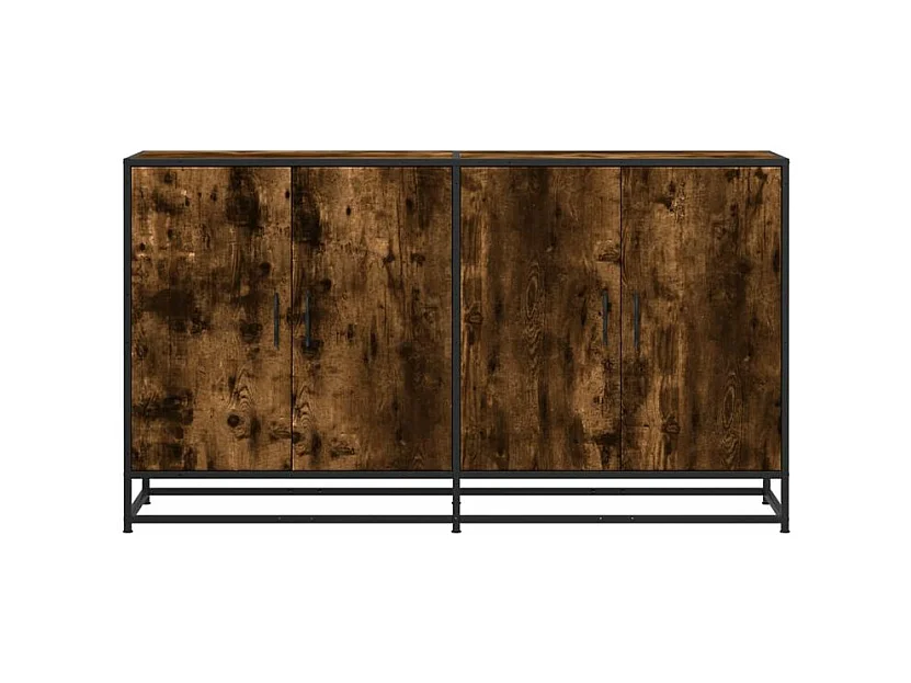 Buffet chêne fumé 134x35x76 bois d'ingénierie