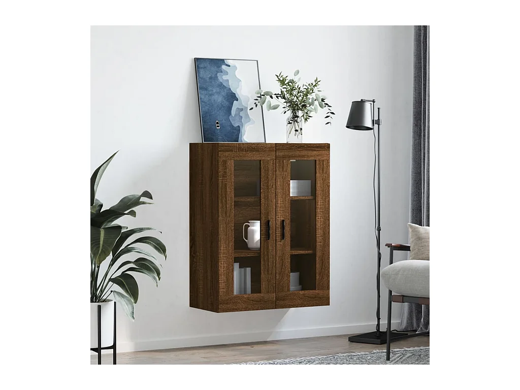 Armoire murale chêne marron 69,5x34x90