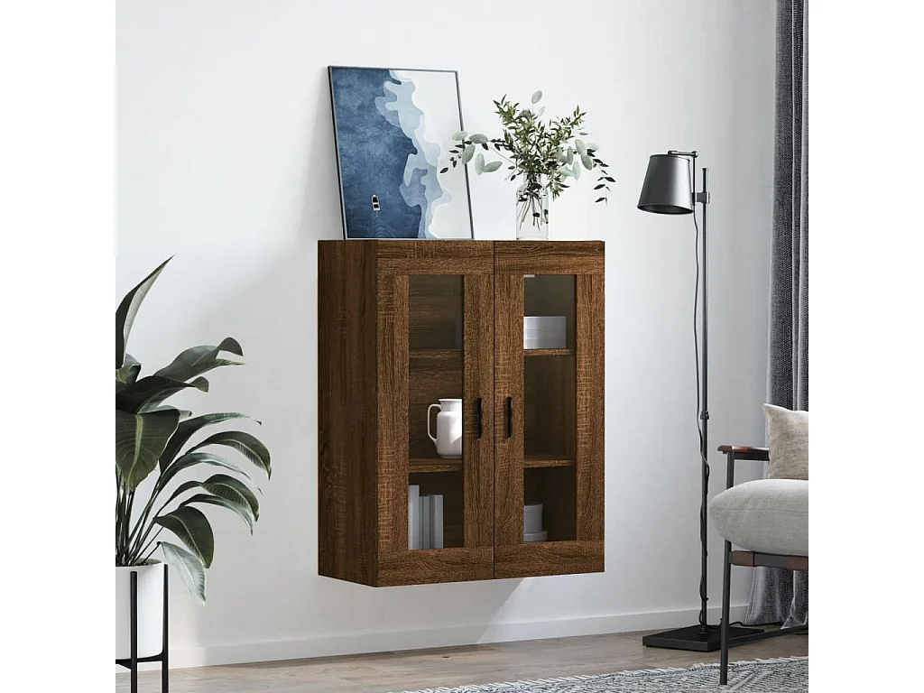 Armoire murale chêne marron 69,5x34x90