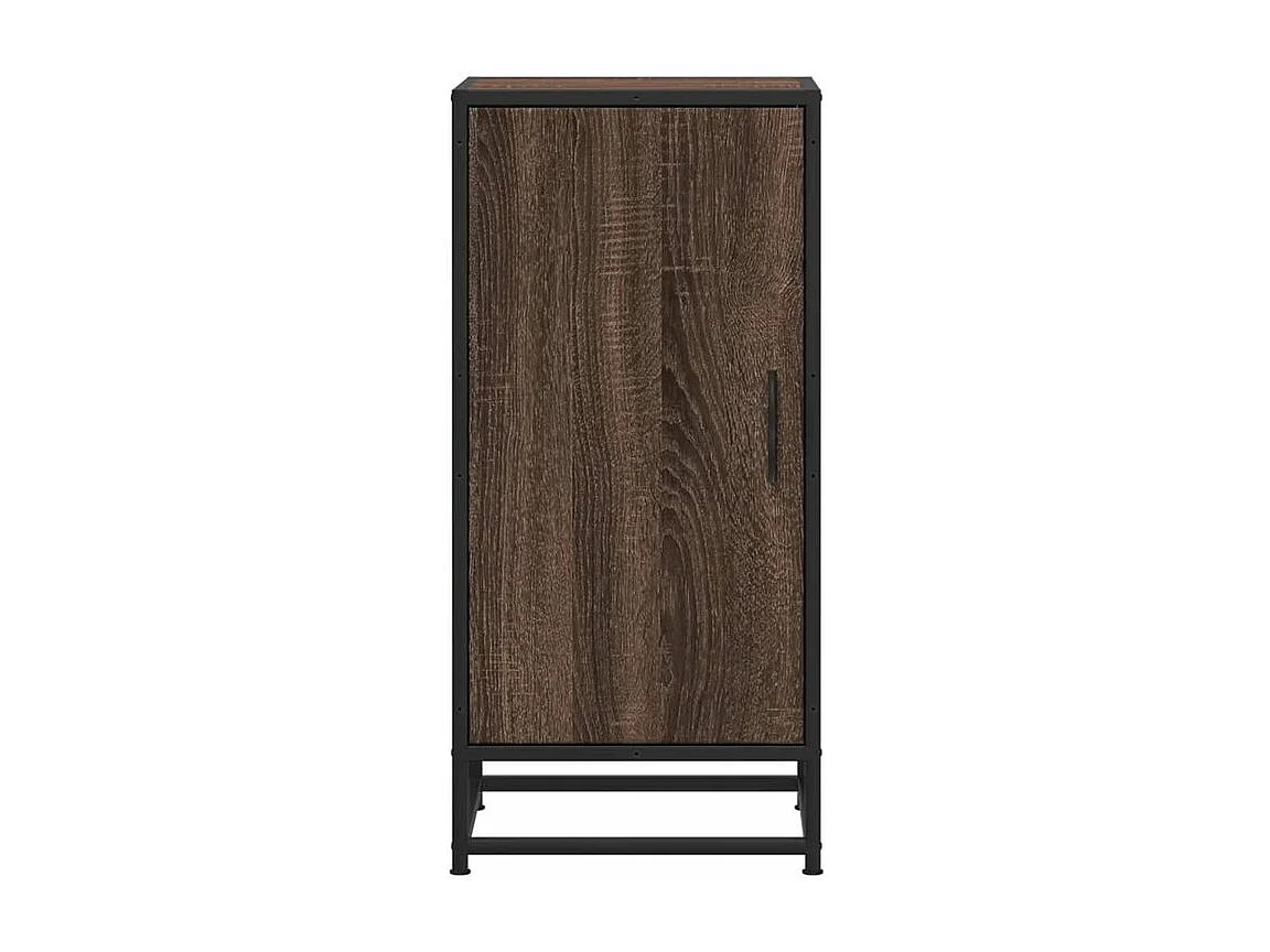 Buffet chêne marron 35,5x35x76 bois d'ingénierie et métal
