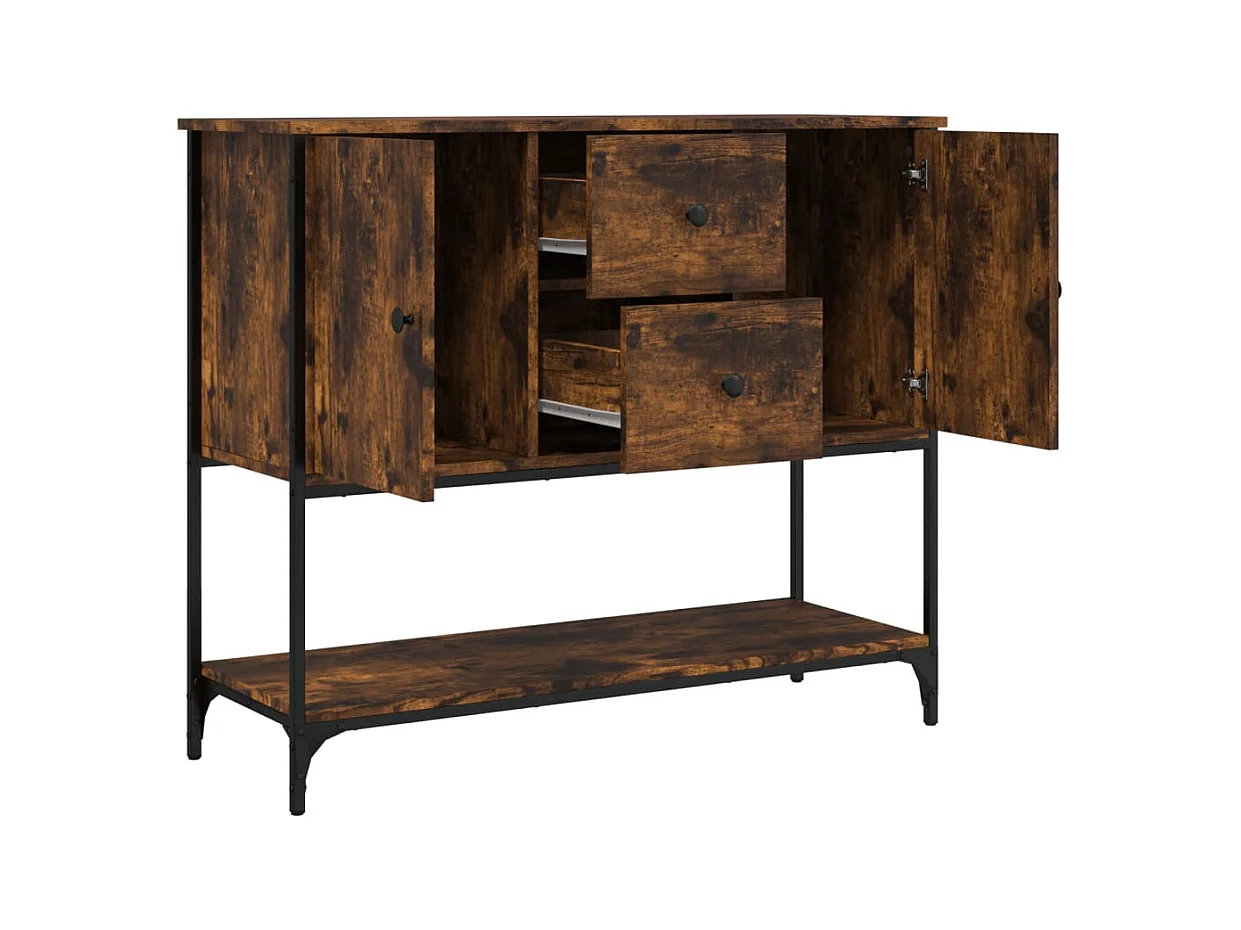 Buffet chêne fumé 100x36x85 bois d'ingénierie