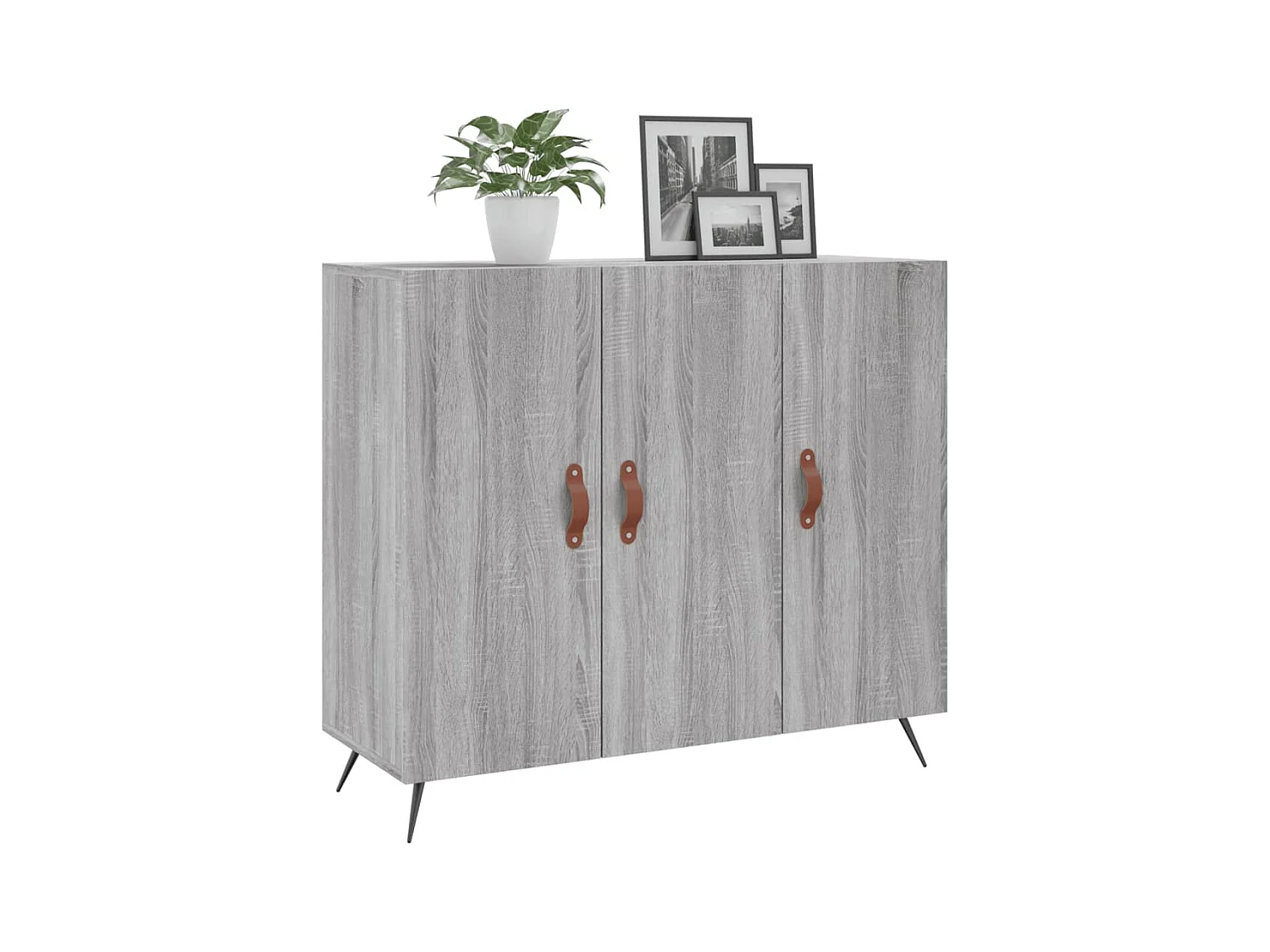 Buffet sonoma gris 90x34x80 bois d'ingénierie