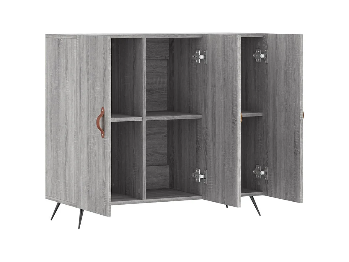 Buffet sonoma gris 90x34x80 bois d'ingénierie