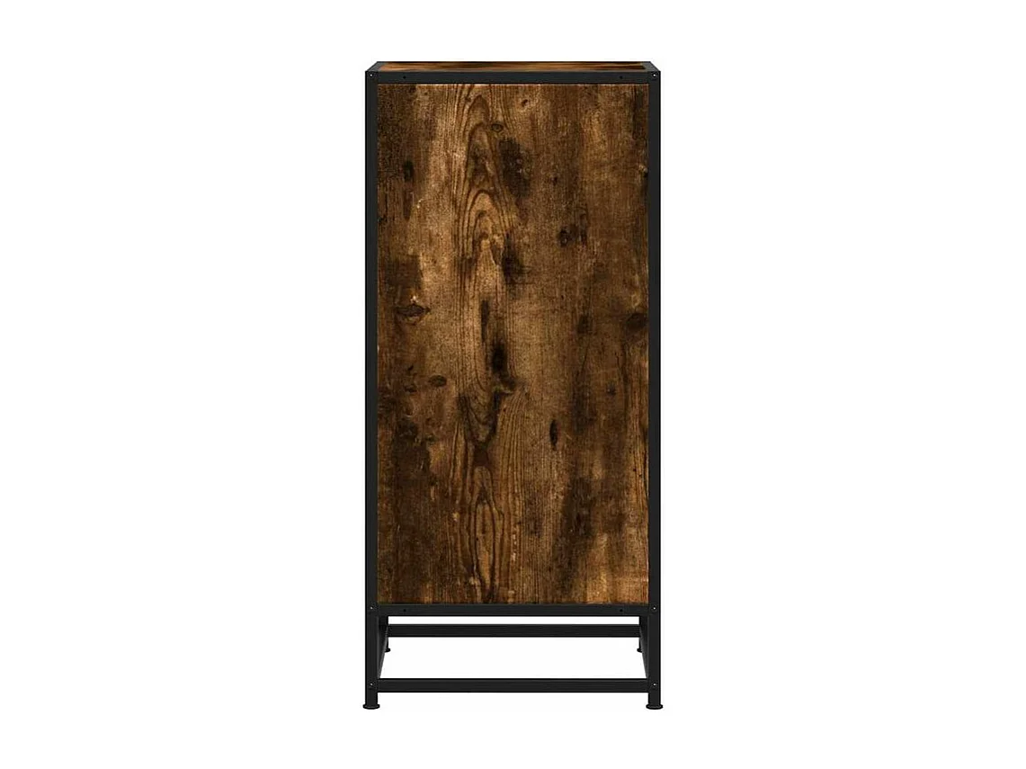 Buffet chêne fumé 35,5x35x76 bois d'ingénierie et métal