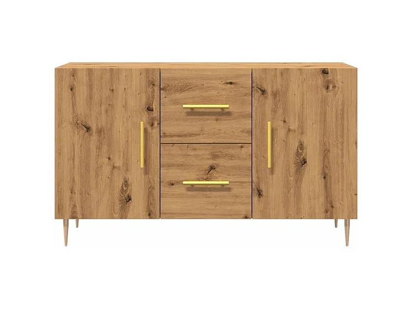 Buffet chêne artisanal 100x36x60 bois d'ingénierie