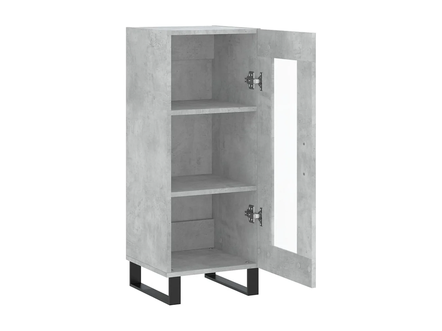 Buffet Gris béton 34,5x34x90 Bois d'ingénierie