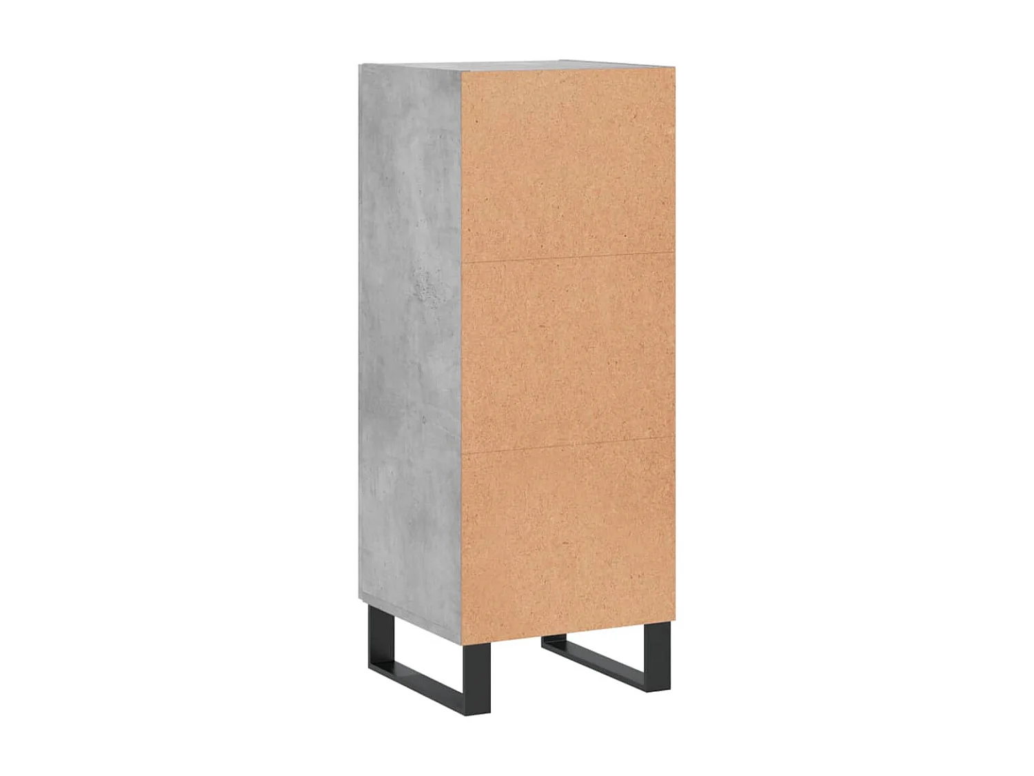 Buffet Gris béton 34,5x34x90 Bois d'ingénierie