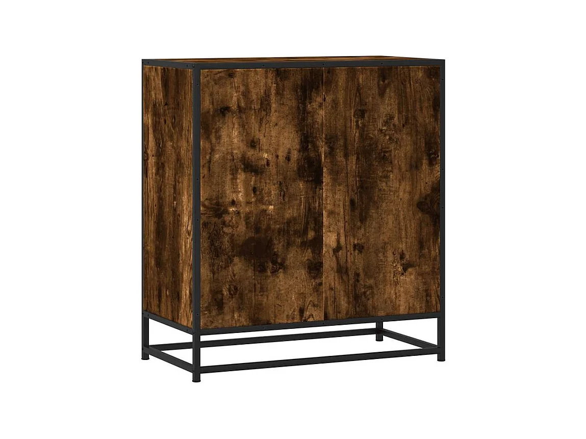 Buffet chêne fumé 68x35x76 bois d'ingénierie et métal
