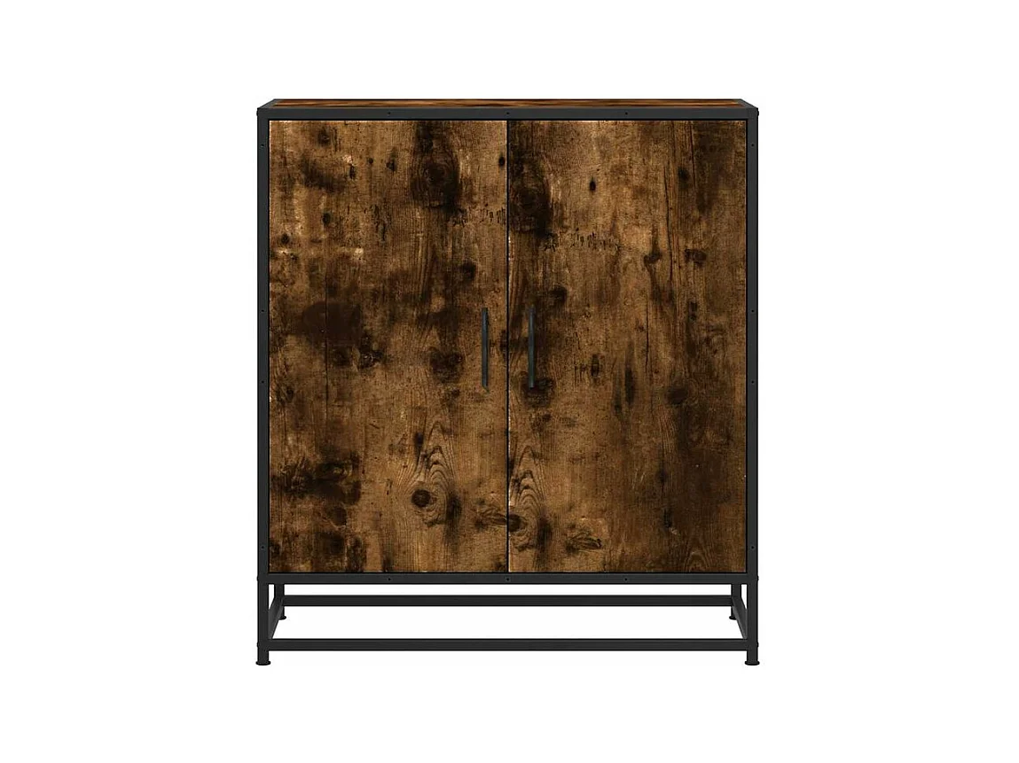 Buffet chêne fumé 68x35x76 bois d'ingénierie et métal