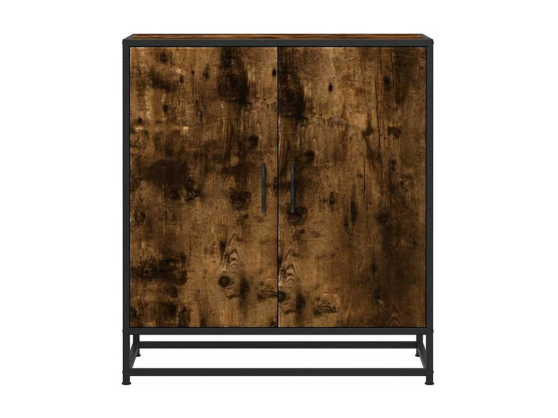 Buffet chêne fumé 68x35x76 bois d'ingénierie et métal