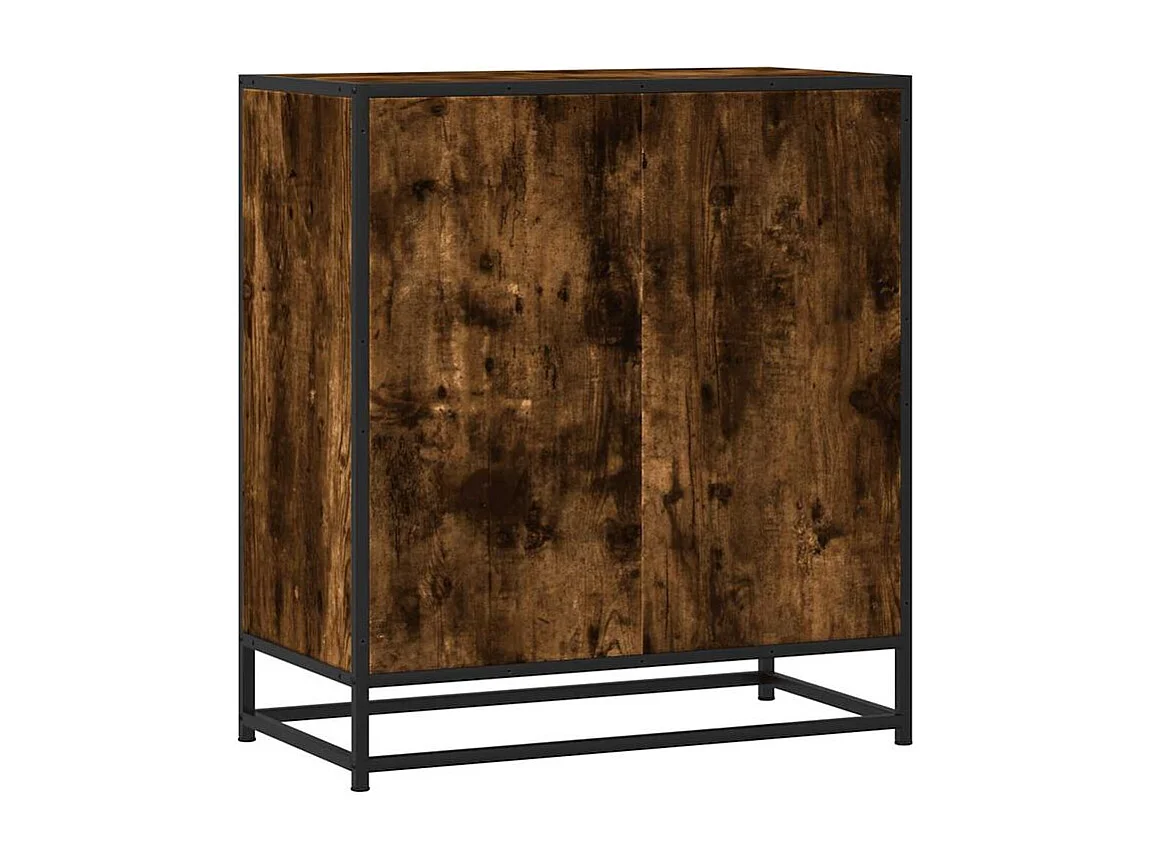 Buffet chêne fumé 68x35x76 bois d'ingénierie et métal
