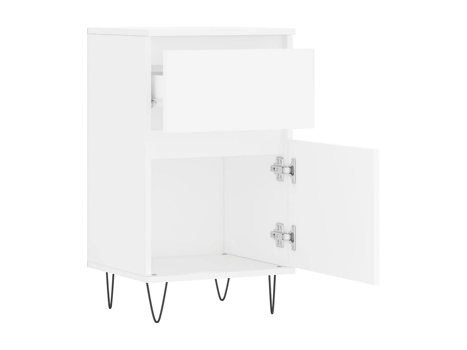 Buffets 2 pcs blanc 40x35x70 bois d’ingénierie