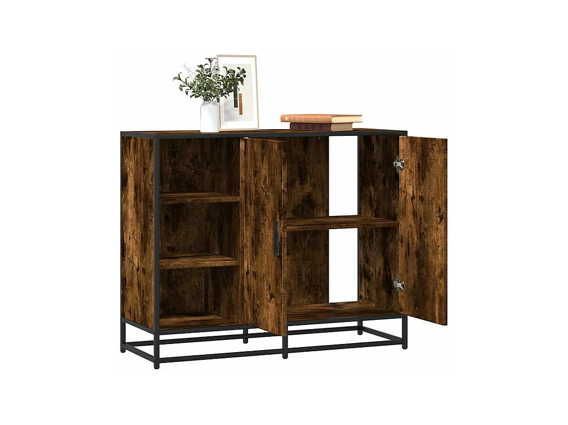 Buffet chêne fumé 92x35x76 bois d'ingénierie
