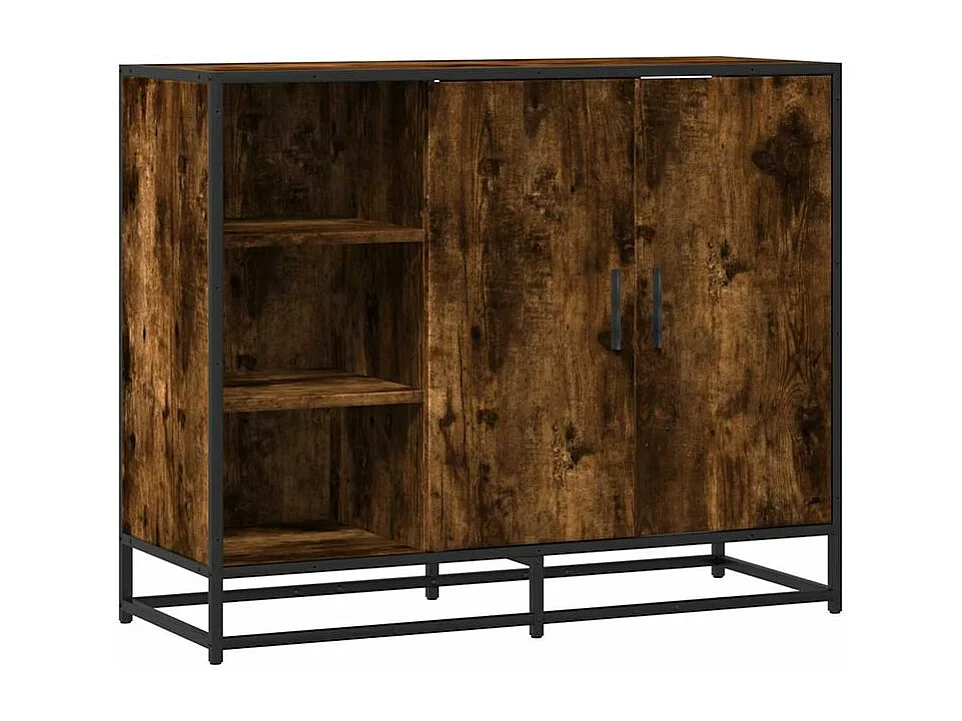 Buffet chêne fumé 92x35x76 bois d'ingénierie