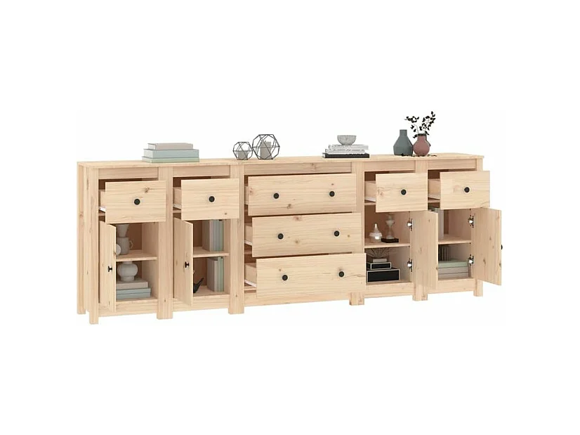 Buffet 230x35x80 Bois massif de pin