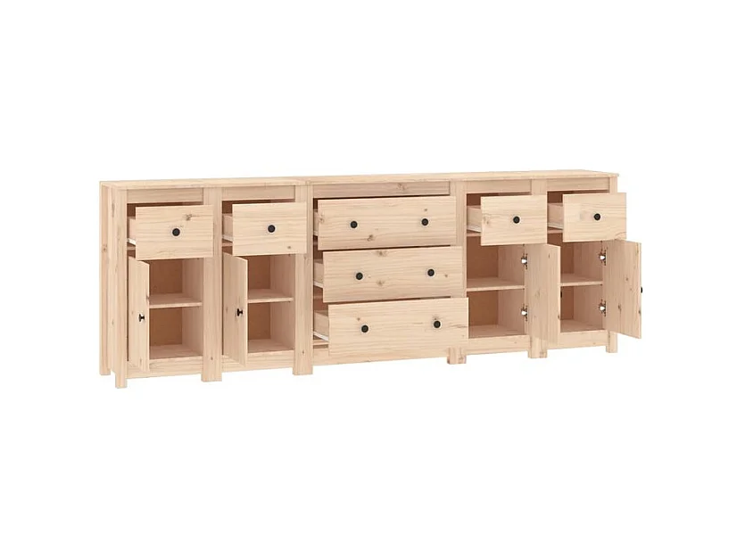 Buffet 230x35x80 Bois massif de pin